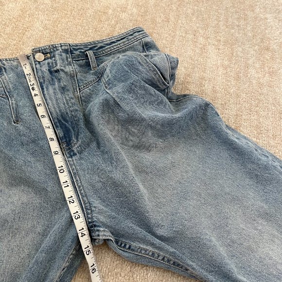 Free People We The Free High Rise Mom Jeans 31 Blue - Picture 7 of 10